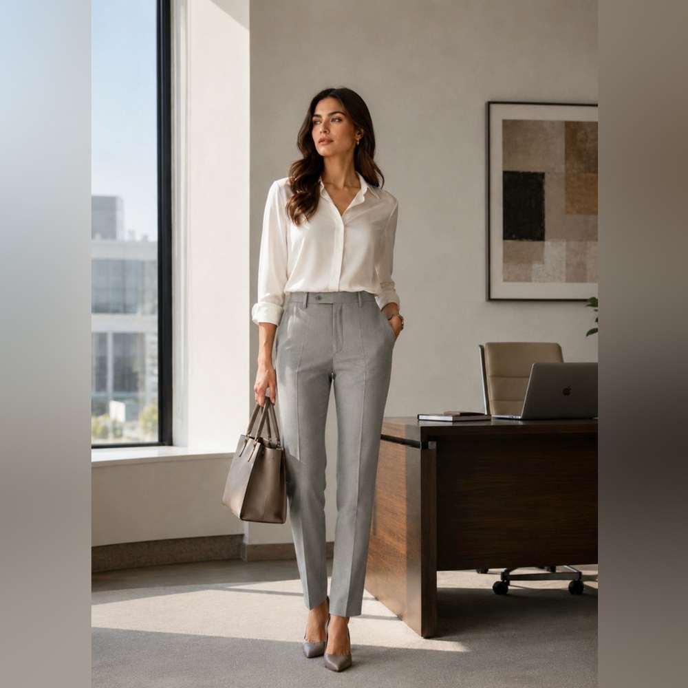 Joseph Abboud Women’s Light Gray Tan Dress Pants